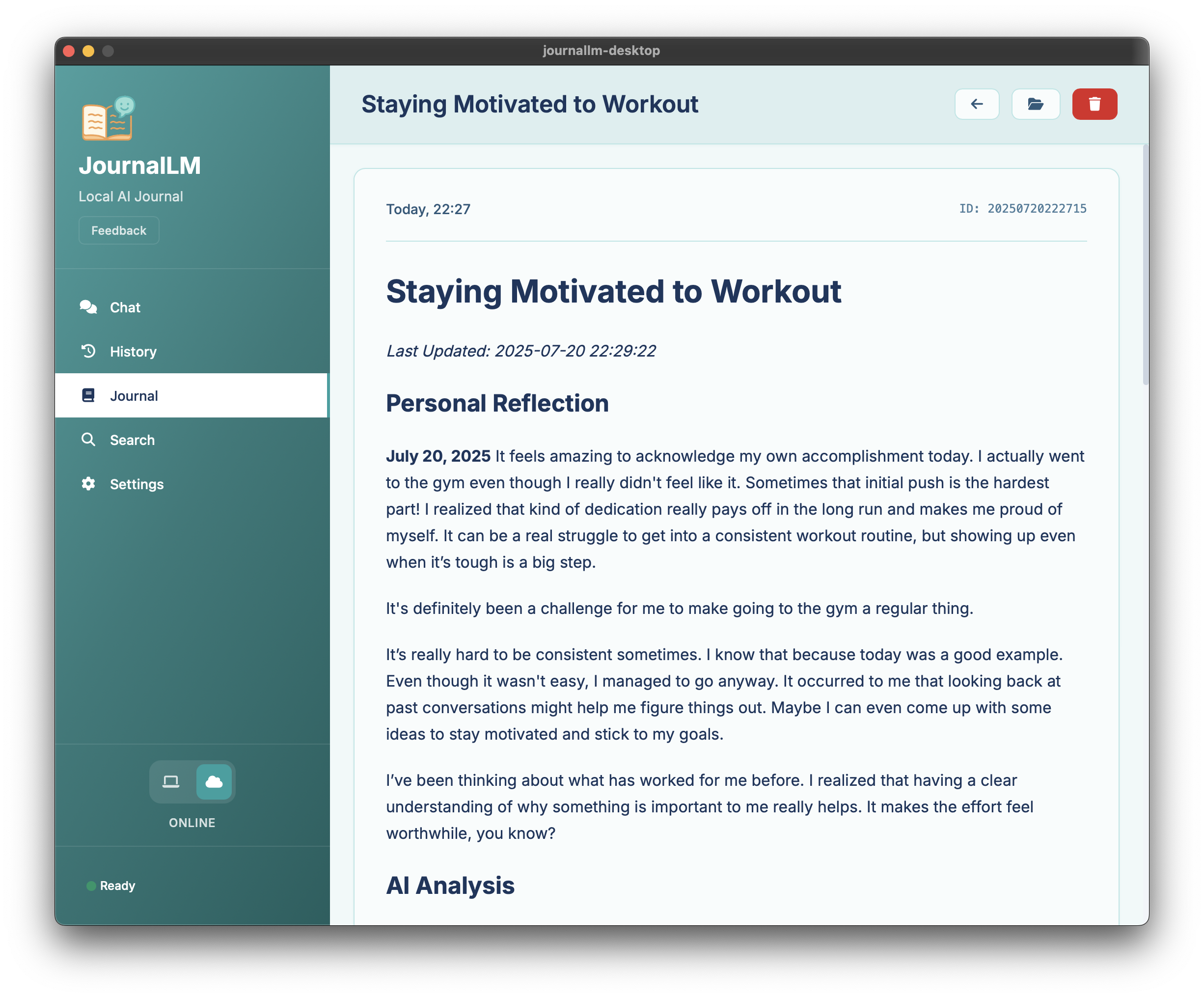 JournalLM - AI-Powered Private Journal Assistant | Offline Journaling App